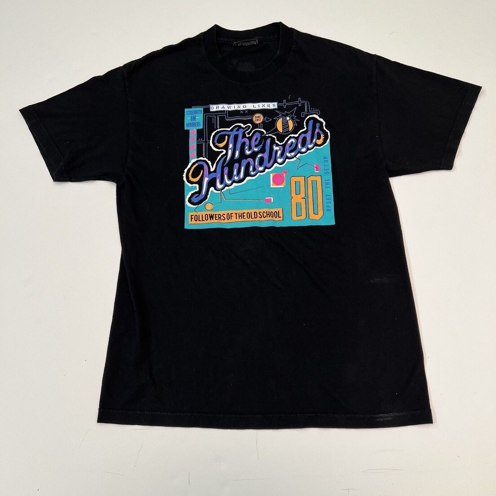 The Hundreds Mens Followers Of The Old School Shirt Black Large Short Sleeve